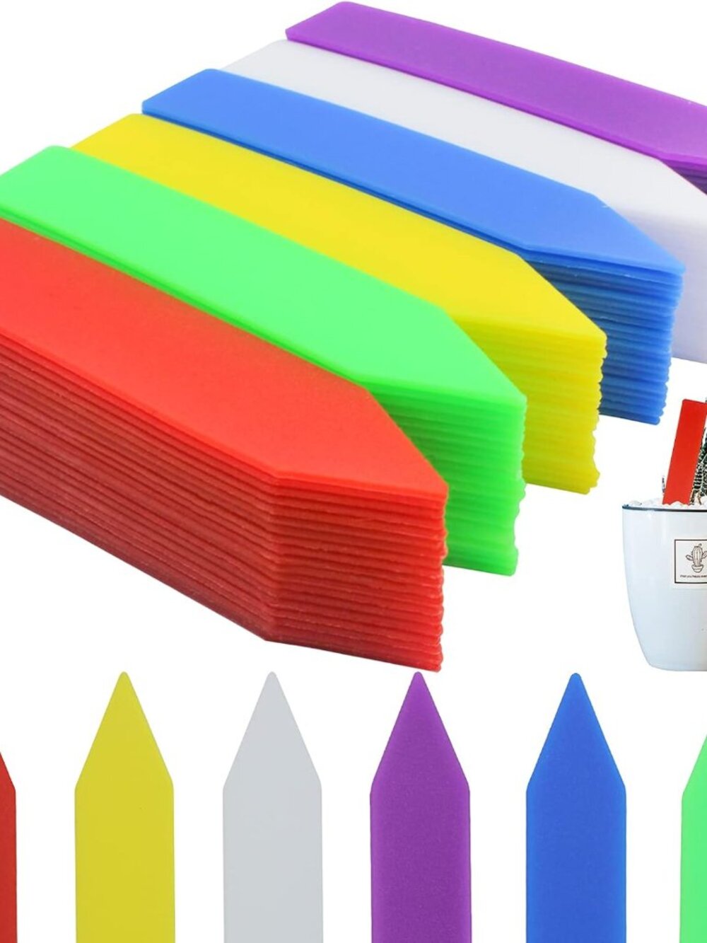 120Pcs 4 Inches Plastic Plant Tags Waterproof Nursery Garden Plant Labels Stakes